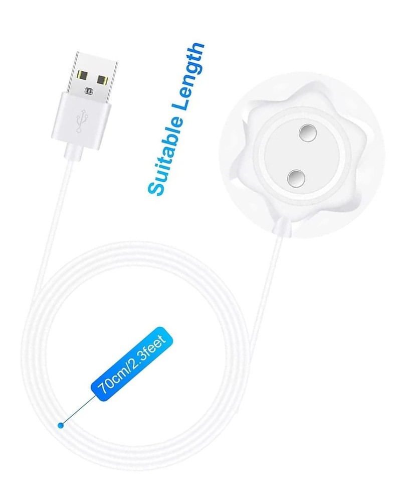Rose Charger - Magnetic Replacement - Fast Charging USB 1PACK, White