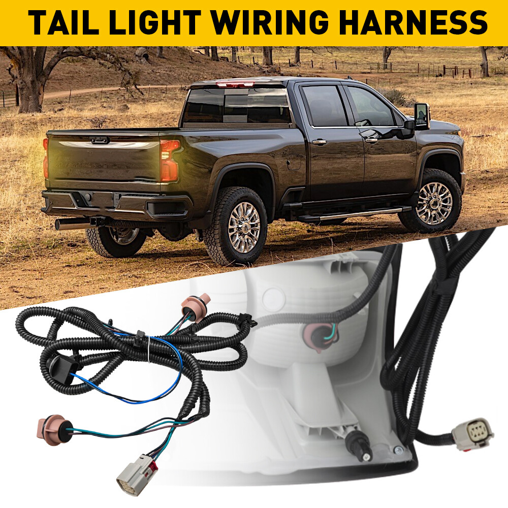 Right Tail Light Socket Wiring Harness For 16-19 Chevy Silverado GMC 1500 2500HD