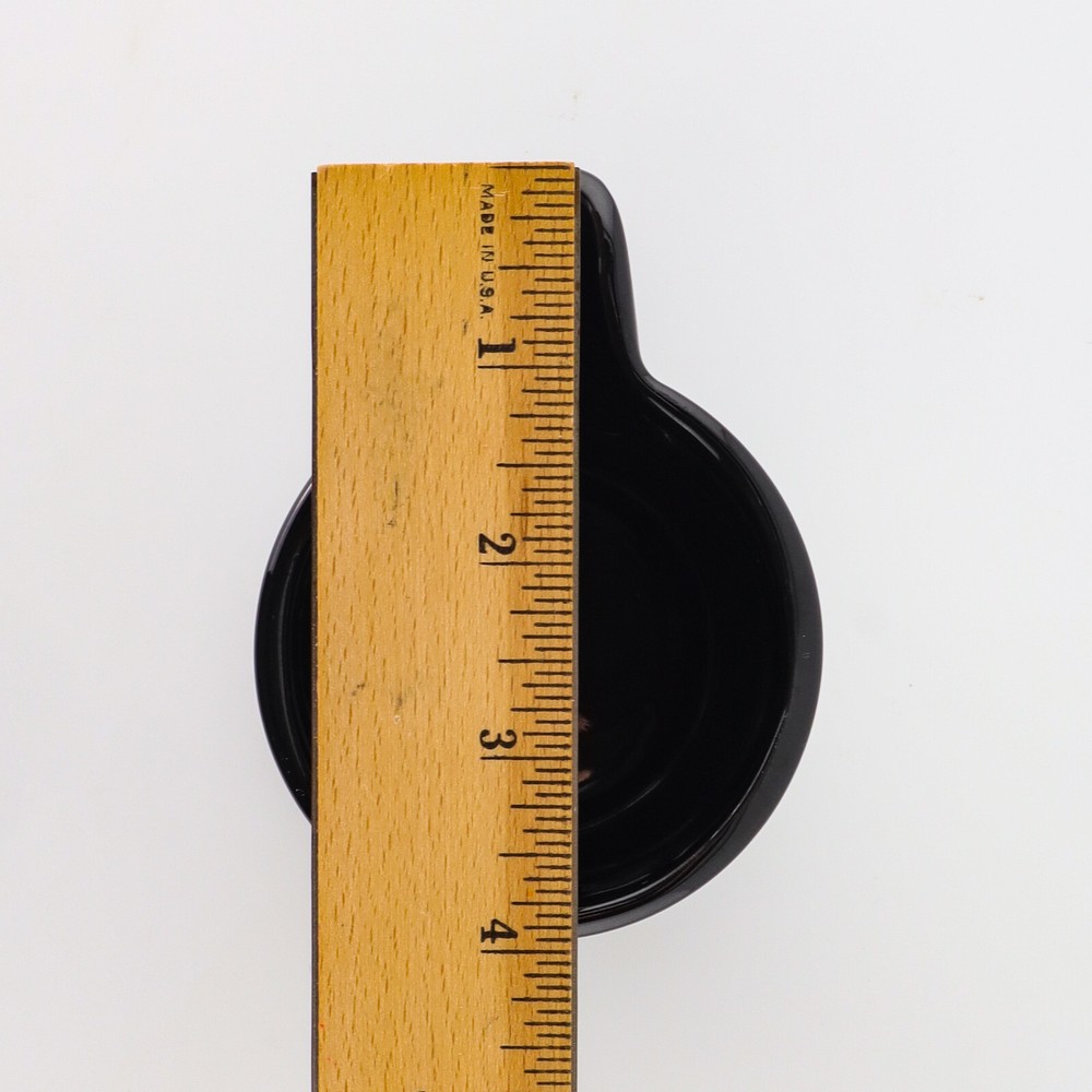 Modern black ceramic creamer 3.5" high glossy