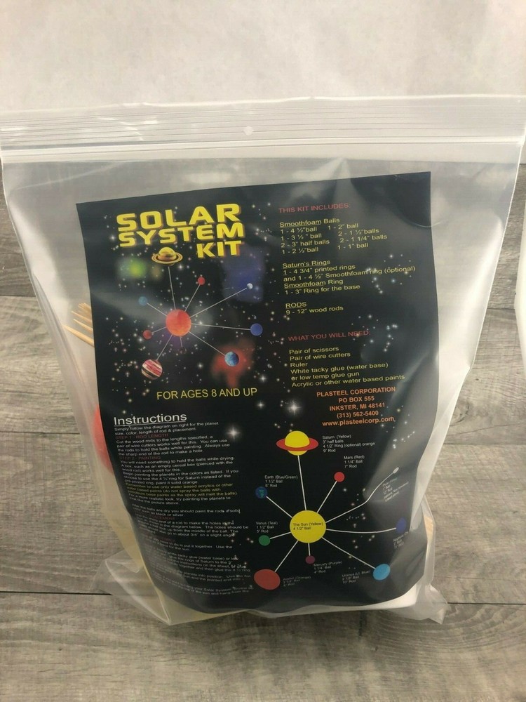 Solar System Model Kit (PAINTED, NO BOX)(GREAT STEM PROJECT)!!!