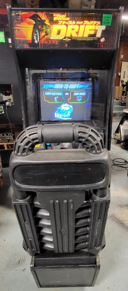 Fast and Furious DRIFT Sit Down Arcade Driving Video Game Machine - WORKING!