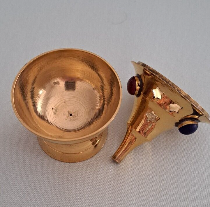 Brass Cone Burner with Beads - 4" Height.