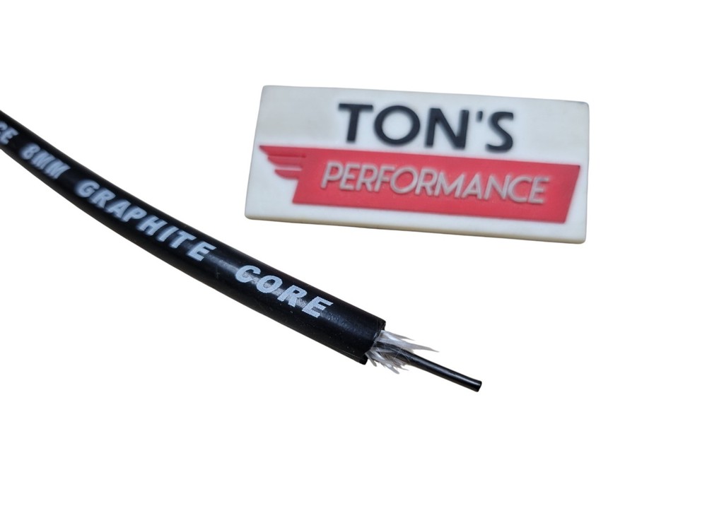 Ton's Performance 8mm Black silicone Graphite Core Spark plug wire By the foot