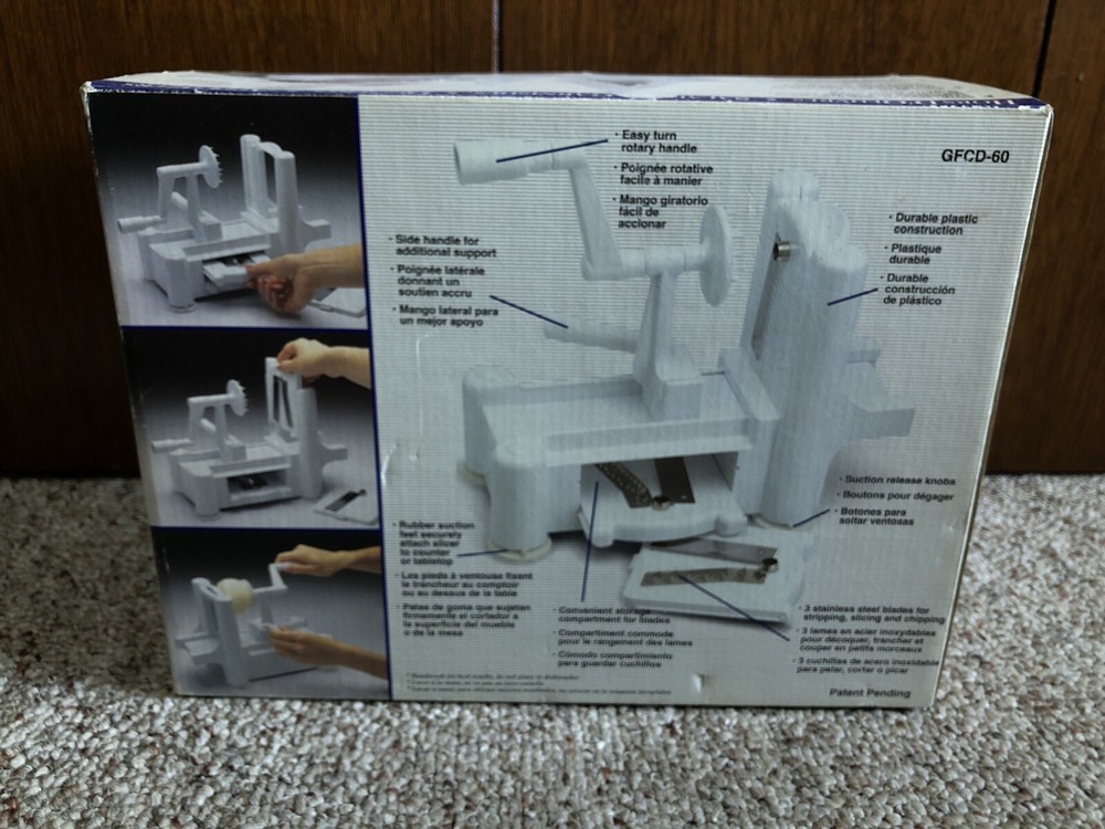 Progressive Pro-Slice 4 Piece Slice & Garnish Machine•Open Box