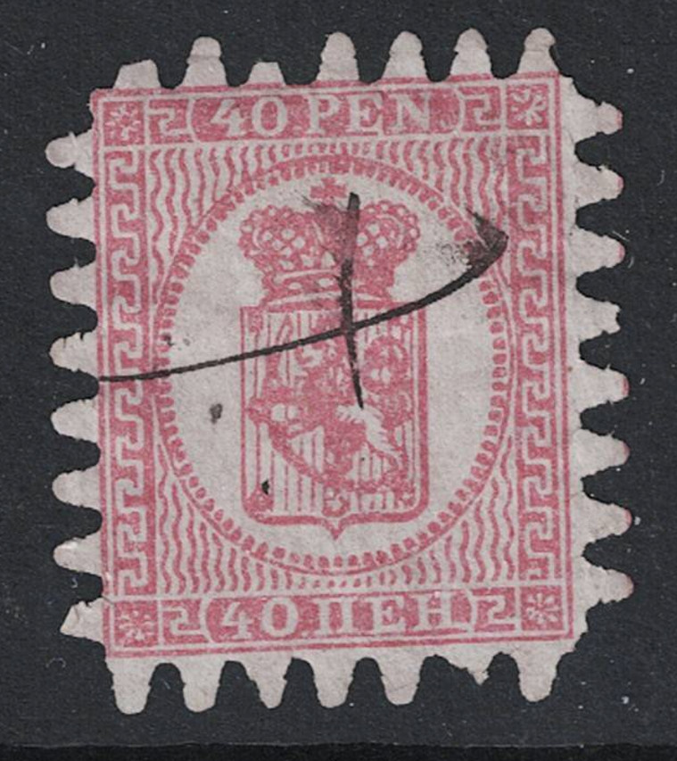 Finland SC# 10 Used Nice Teeth / Pen Cancel - S29524