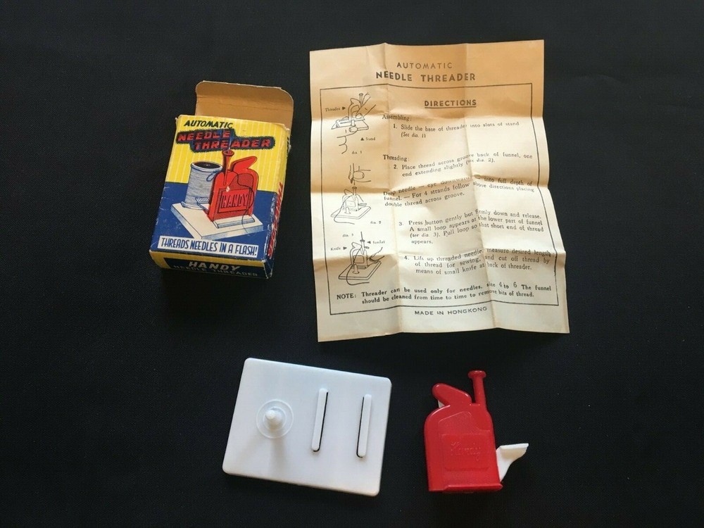 HANDY Automatic Needle Threader w/ Original Retail Box and Instruction Sheet