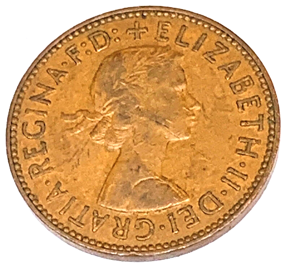 # C6858 GREAT BRITAIN COIN, HALF PENNY 1962