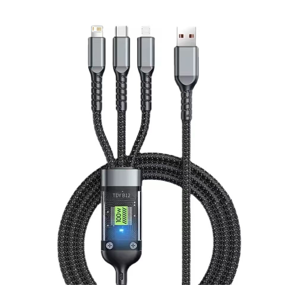 3in1 Fast Charging Cable Cell Phone Charger Cord For iPhone Micro USB Type C