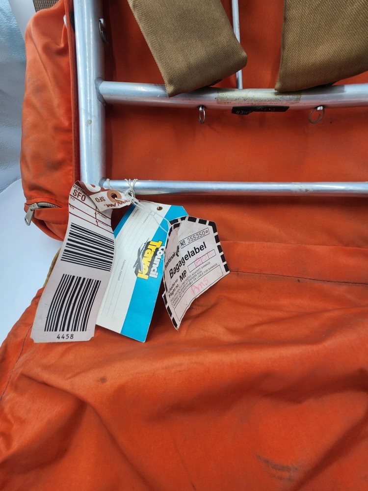 Skyline Camp Trail External Frame Hiking Backpack, Orange VTG