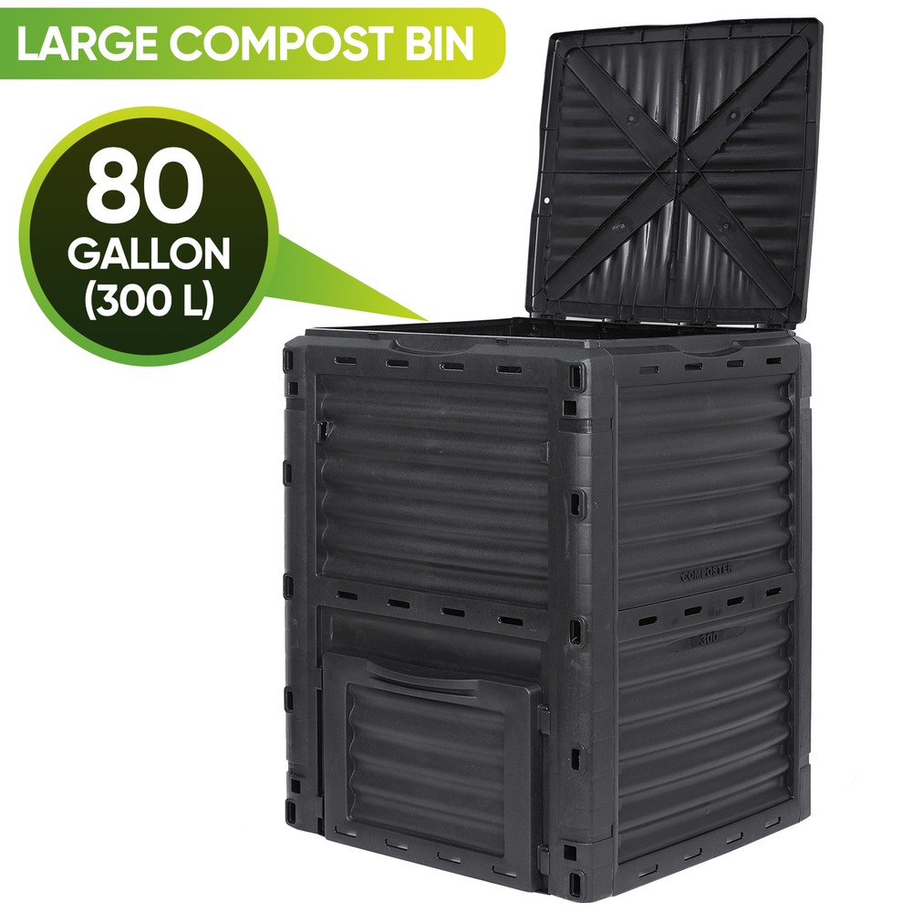 Garden Compost Bins Environment Friendly Material 80 Gallon Large Capacity