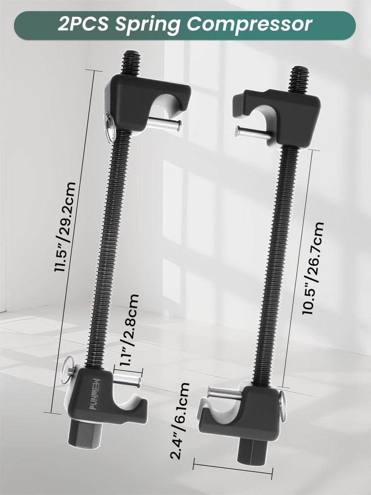 Coil Spring Compressor Tool 2pc Macpherson Strut Spring Compressor Tool for S...