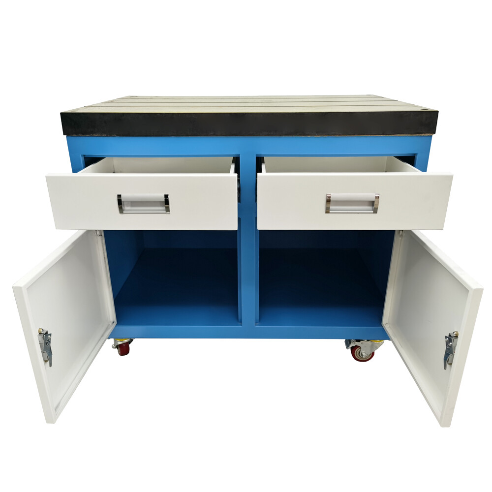 Tapping Machine Series T-slot Workbench Fixed Base Removable Table with Drawers