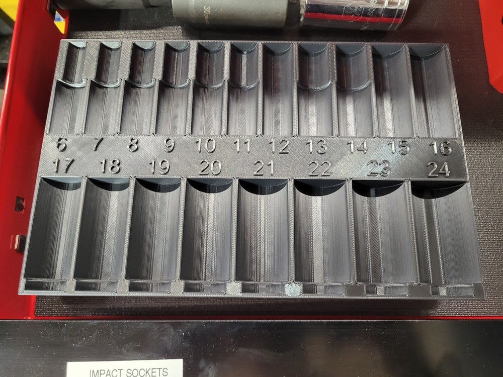 Milwaukee Shockwave 3/8" Impact Deep Well Socket Tray organizer - TRAY ONLY