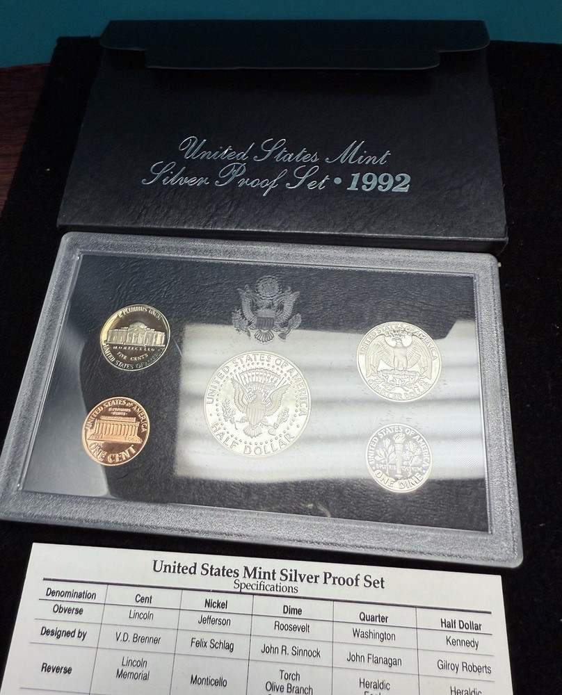 1992 United States Mint Silver Proof Set.