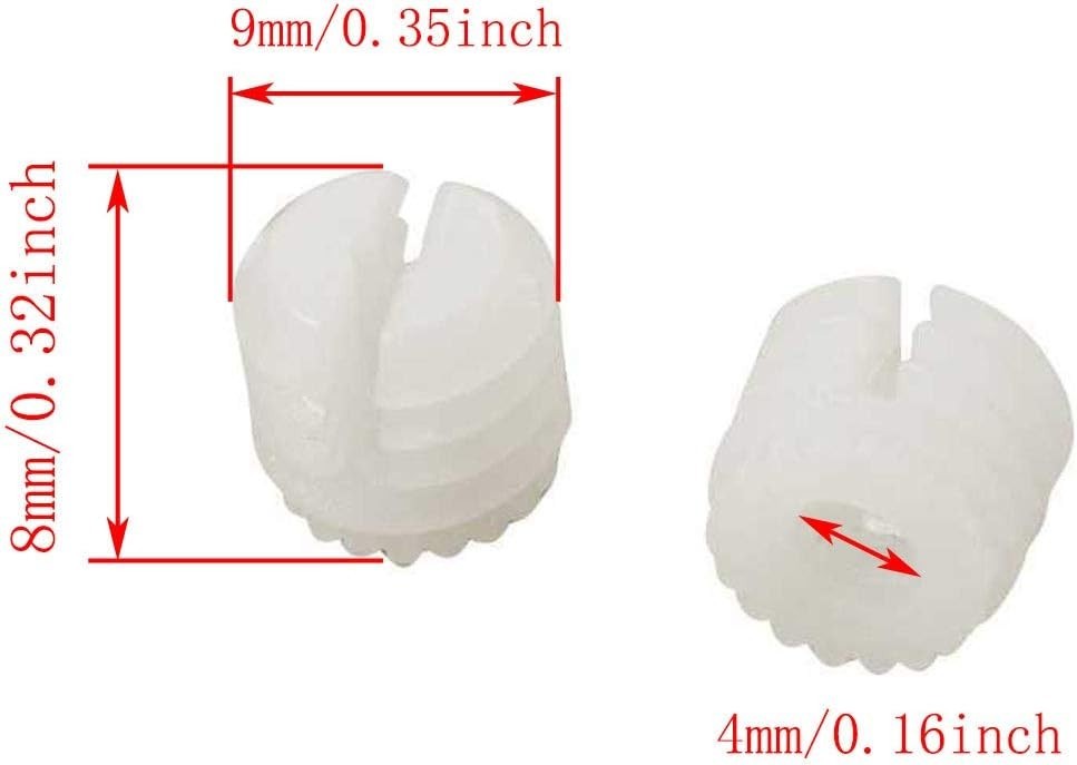 20PCS Plastic Dowel Inserts and Mounting Screws for Hinges