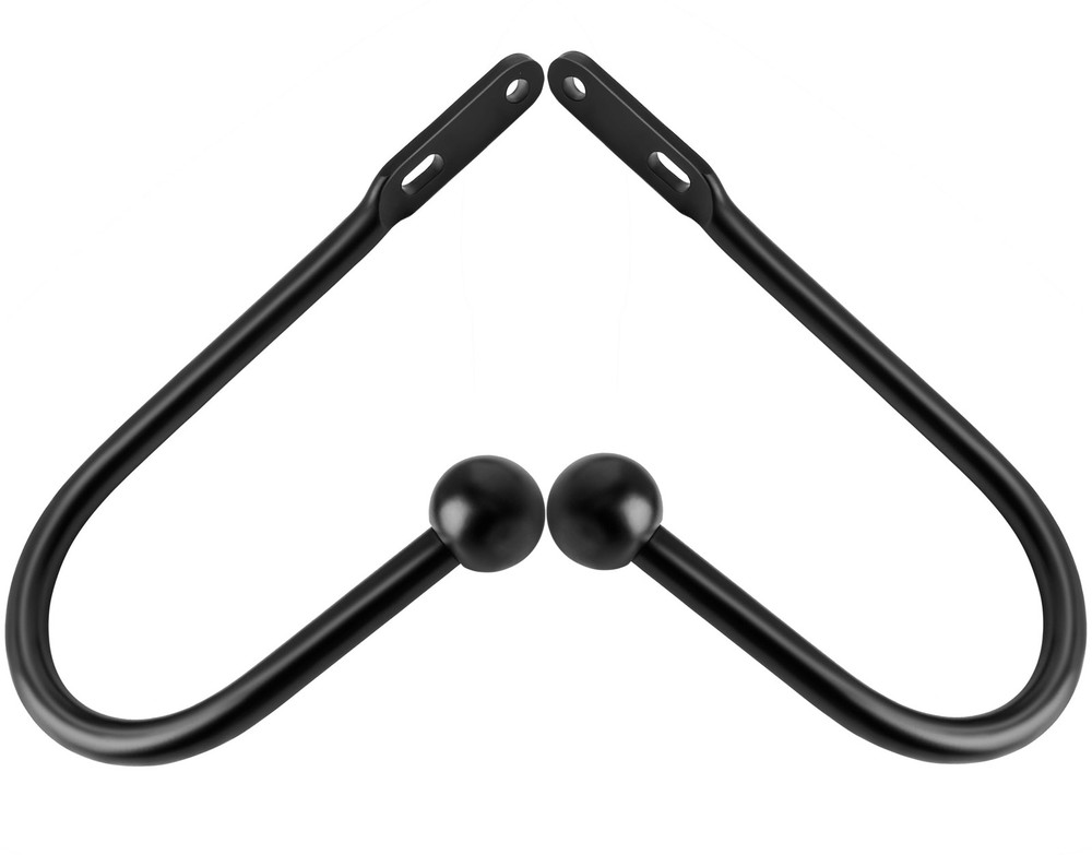 Drapery Holdbacks Wall Mount 2pcs Curtain Tieback Hooks Modern Black