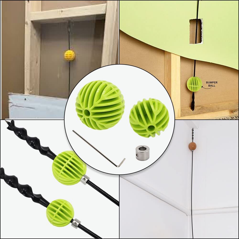 Flex Shank Installer Drill Bit Guide Tools/Cable Bumper Balls for 1/4"...