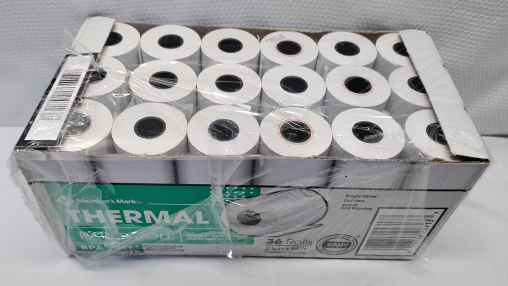 Member's Mark Thermal Receipt Paper Rolls, 2 1/4" X 85', 36 Rolls