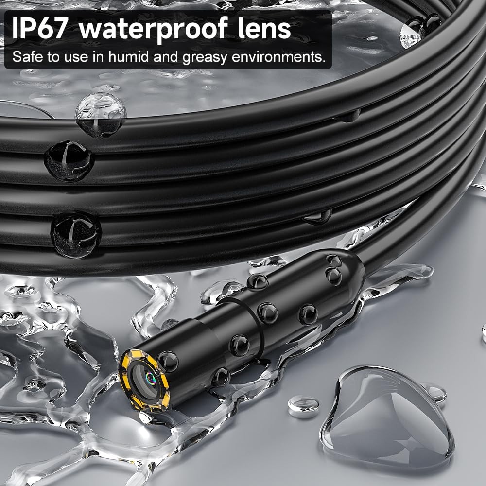 Endoscope Camera with 8 LED Lights