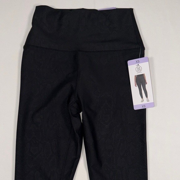 Sage Collective Womens Everyday Leggings Python Black High Rise XS New