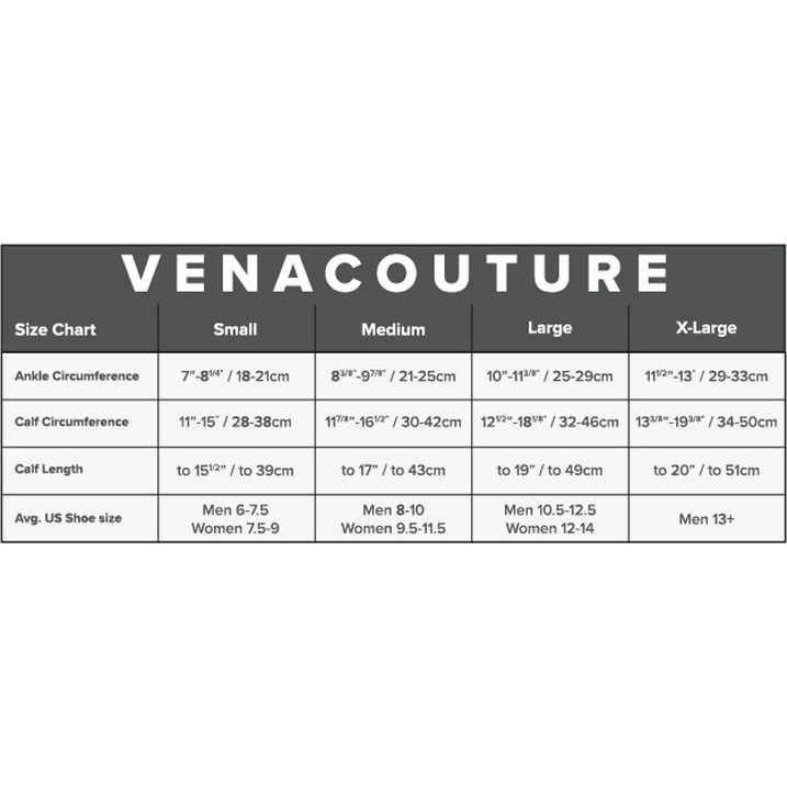 VenaCouture Womens 15-20mmHg Compression, Opaque Houndstooth Pattern Black BLK/C