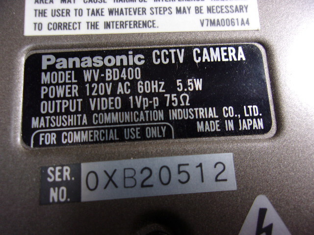 Panasonic WV-BD400 CCD CCTV Camera w/ diagnostic .44x lens