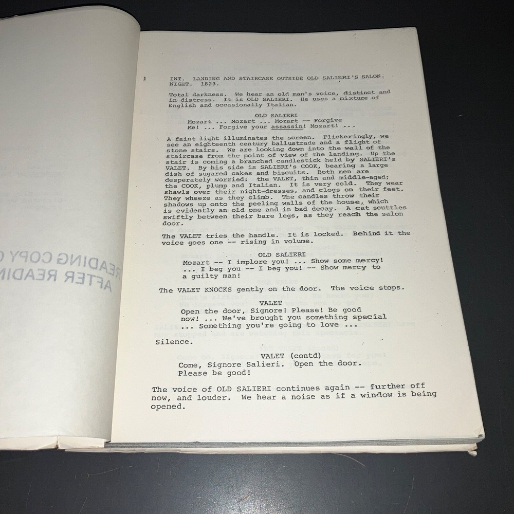 AMADEAUS (9/8/82) APA Agency Library Copy + COA!