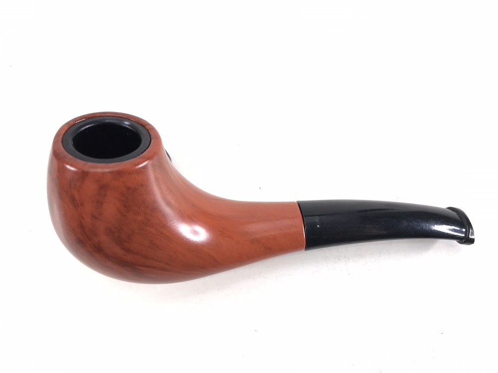 Wood Sherlock Curved Smoking Pipe NEW 5.5” Nirvana Pipe