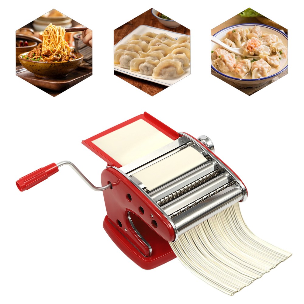 USED401 Stainless Steel Pasta Maker Machine With 6 Adjustable Thickness Settings