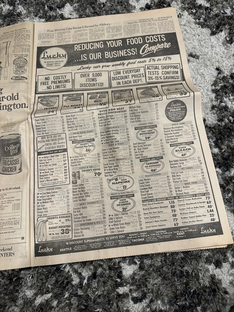 seattle times newspaper April 3, 1968