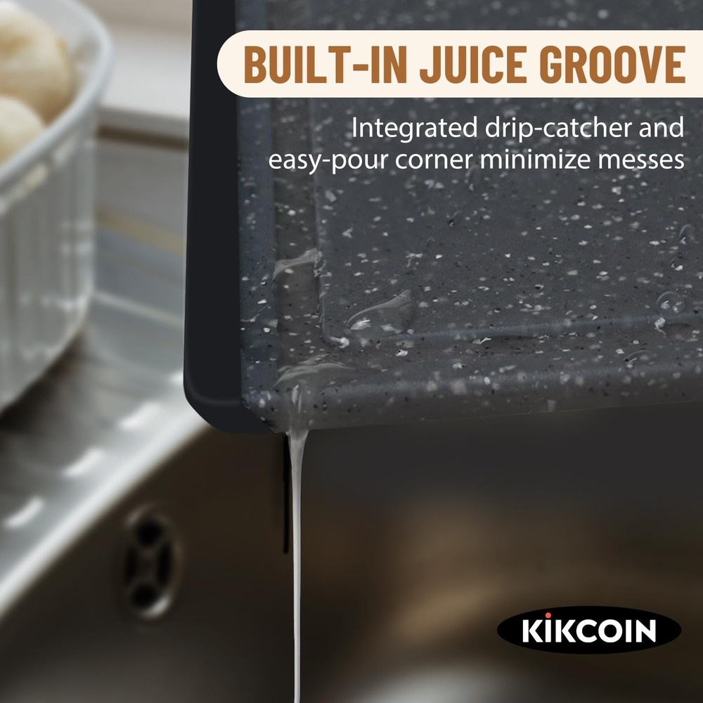 Plastic Cutting Boards for Kitchen, 3-Piece Large Cutting Board Set Dishwashe...