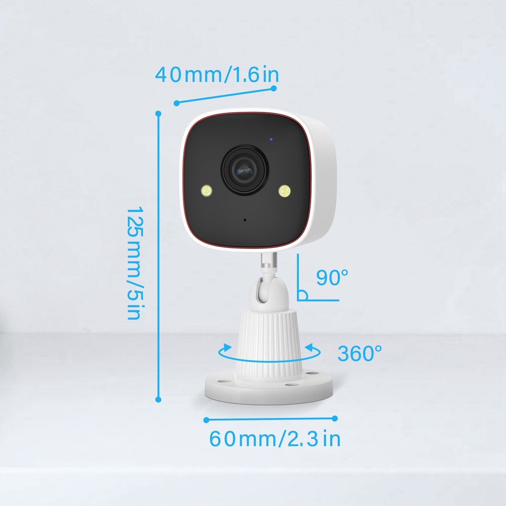 4-Pack 2.4G WiFi 3MP Security Camera System Smart Outdoor Color Night Vision