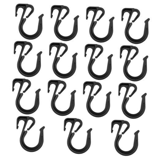 Elastic Rope Hook Cargo net Hook Black Bungee Rope Hook for Bungee net, Cargo
