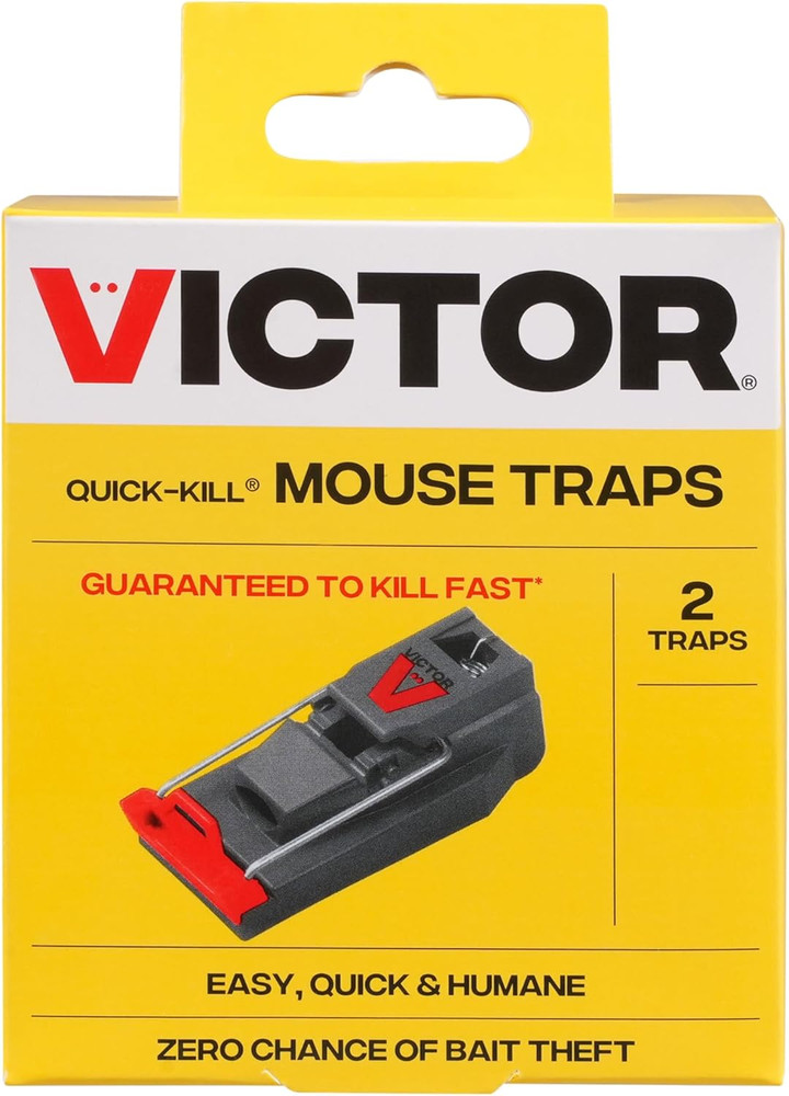 M123SSR Quick-Kill Easy Set Mouse Trap, 6 Reusable Mouse Traps
