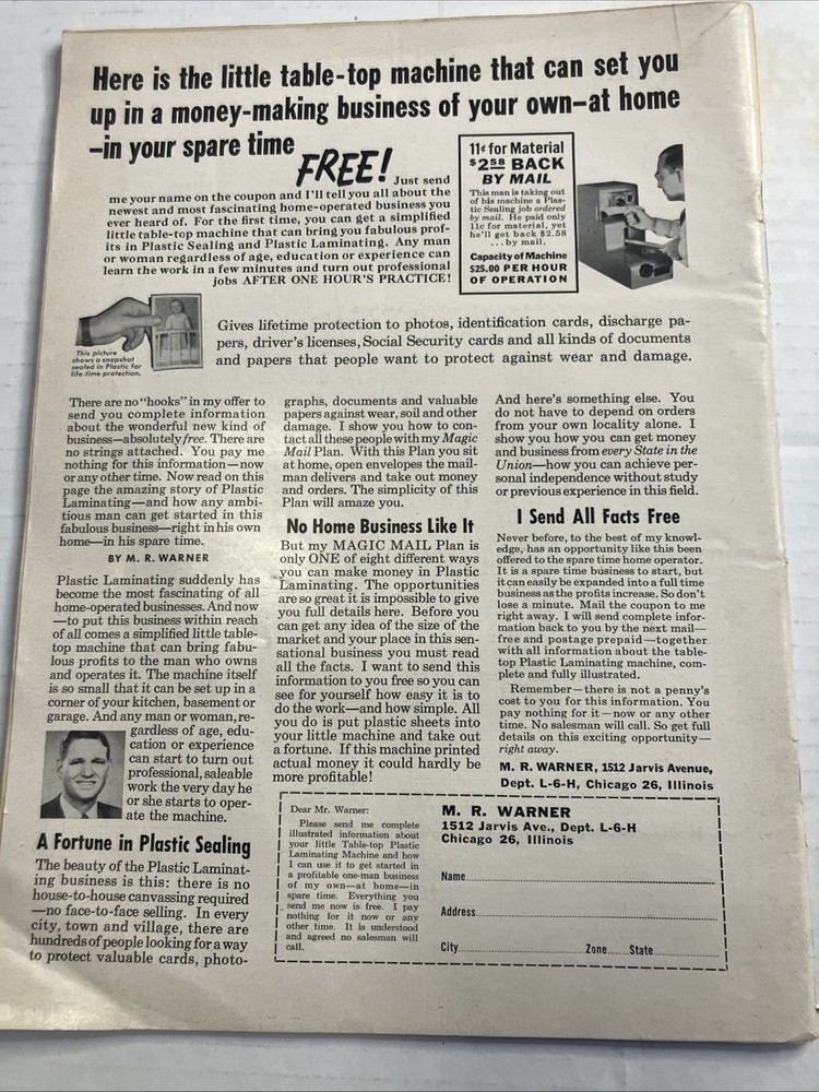 Vintage Workbench July August 1959 Magazine MCM