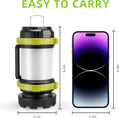 Alpswolf Camping Lantern Rechargeable, 4000mAh Flashlight 6 Green-2