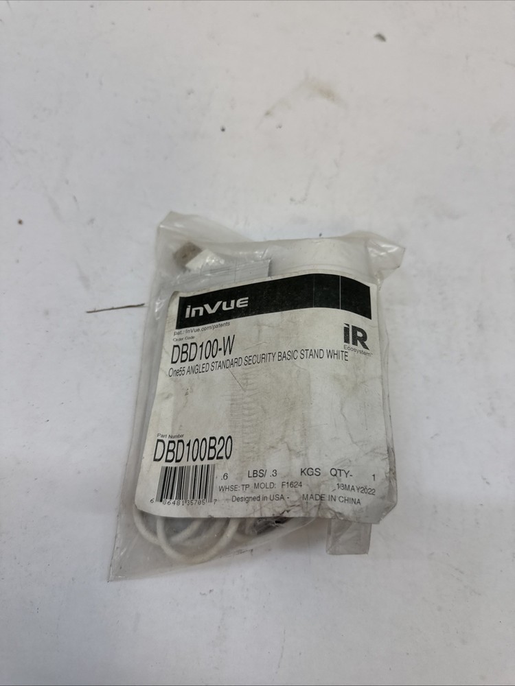 INVUE DBD100-W ONE 55 ANGLED STANDARD SECURITY BASIC STAND WHITE DBD100B20 NEW