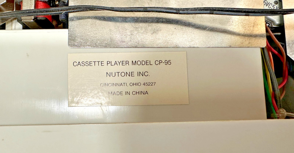 NuTone CP-95 Auto-Reverse Cassette Tape Deck Player for NuTone Intercoms