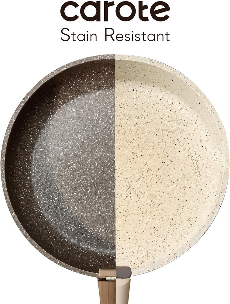 17pc Nonstick Cookware Set Detachable Handle Pots Pans Induction RV Safe