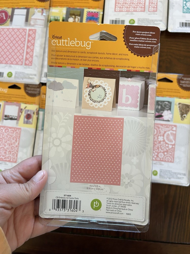 Lot 8 CUTTLEBUG Embossing Folder Sets Floral Dot Swirl Ann Griffin