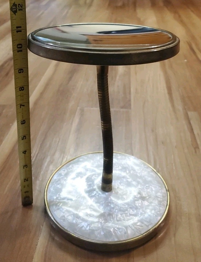 Vintage Brass Gooseneck Vanity Mirror Bendable Adjustable Mirror Double Sided