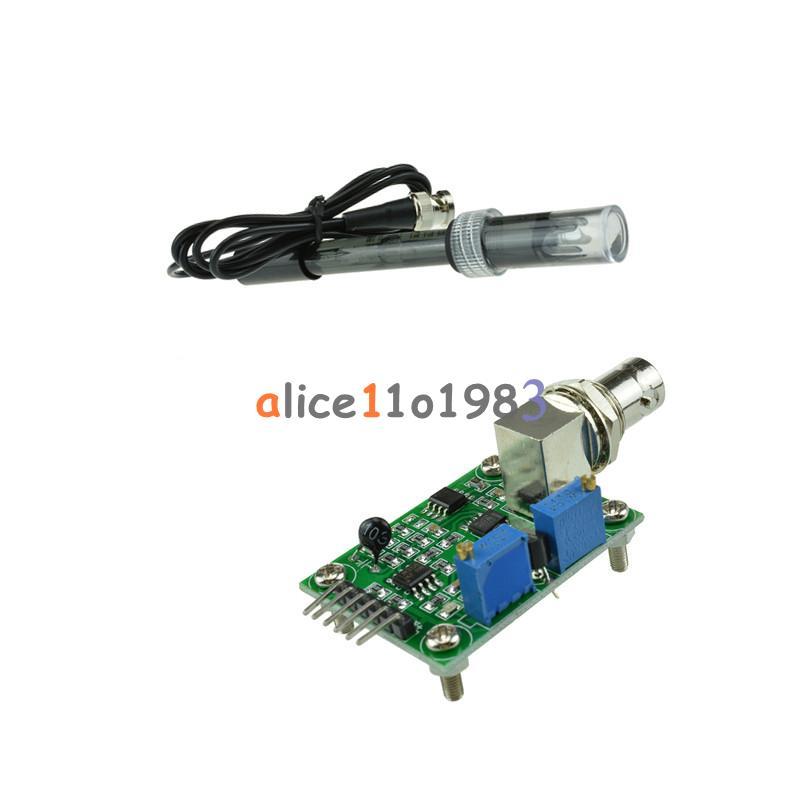 Liquid PH 0-14 Value Detect Sensor Module + PH Electrode Probe BNC for Arduino