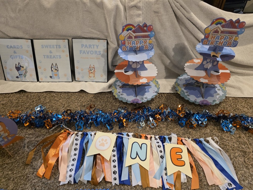 Bluey 1ST Birthday Party Decorations Lot