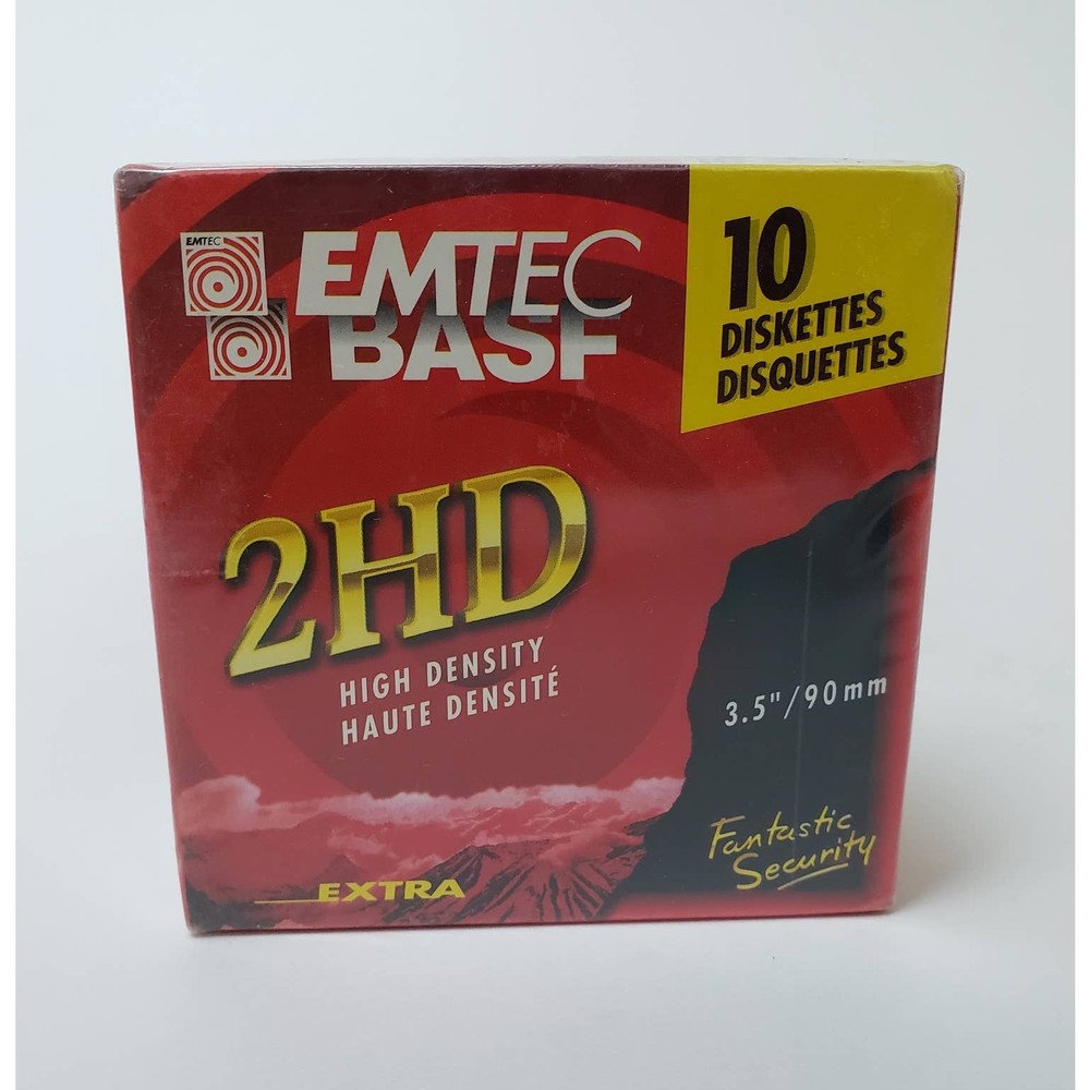 BASF EMTEC 2HD High Density 3.5" 10 Diskettes
