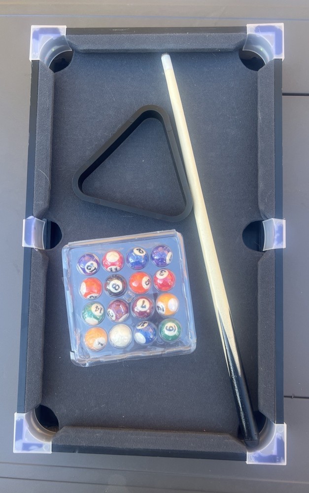 Pool Mini Game Light Up Tabletop Table Billiards Preowned