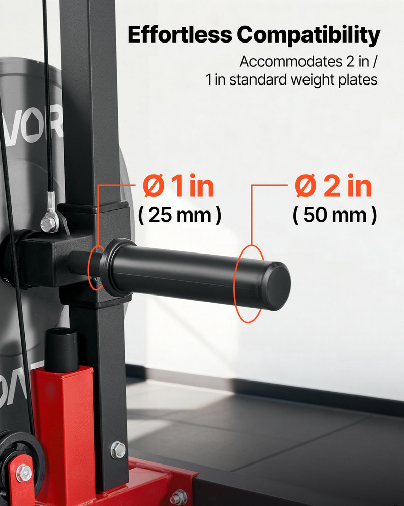 3-in-1 LAT Pulldown Machine Row Cable Machine Home Gym 400 lb Capacity