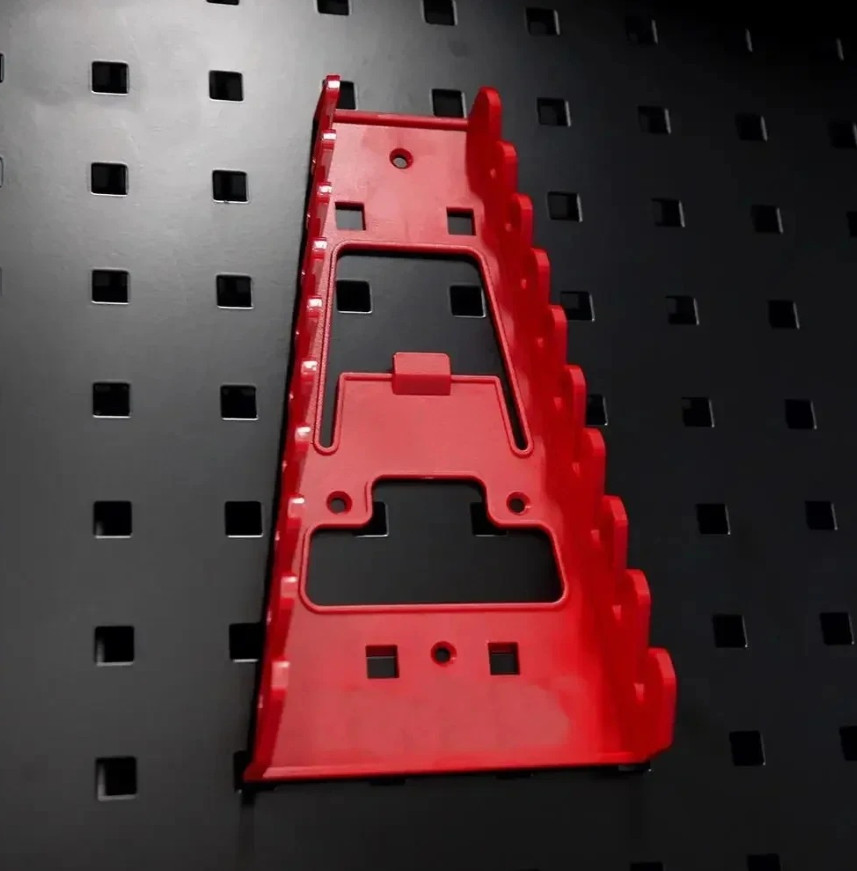 1pc Red Plastic Socket Organizer Tray Tool Storage Holder Rack Case - NEW