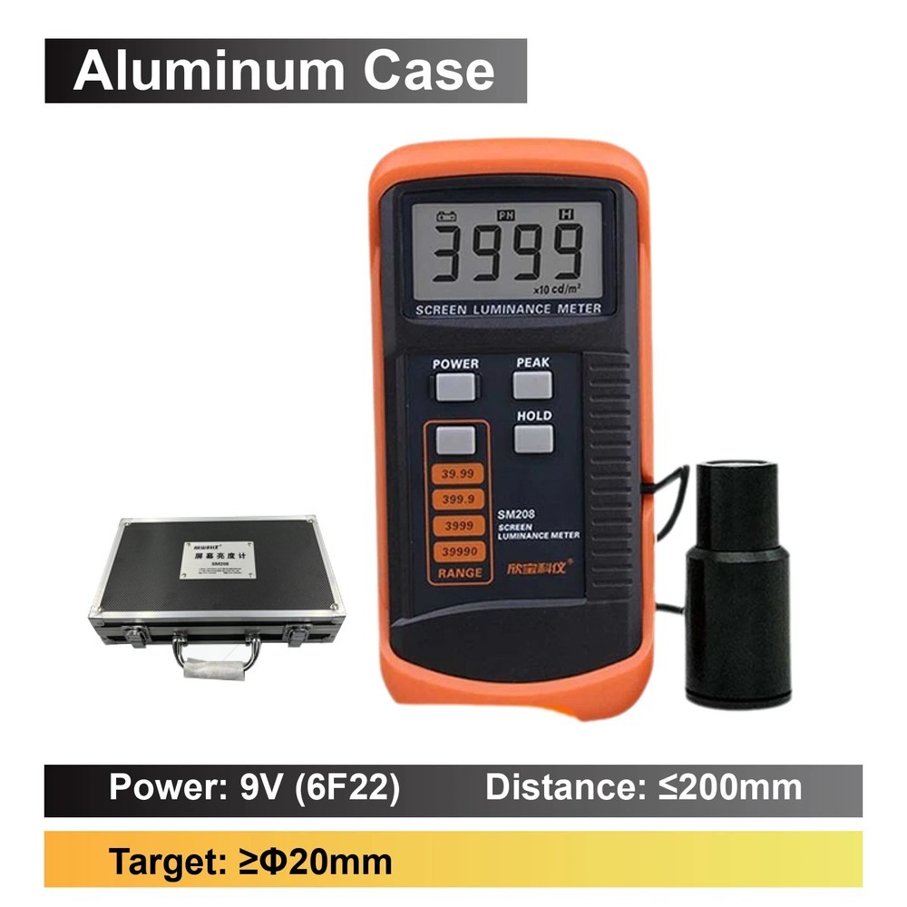 Luminance Meter Handheld Display Brightness Tester SM208E Screen Calibration