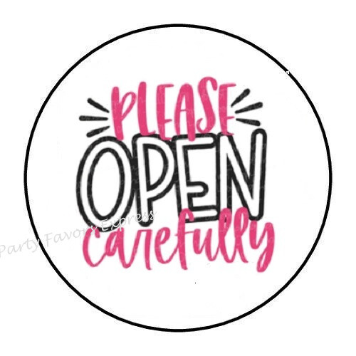 PLEASE OPEN CAREFULLY ENVELOPE SEALS LABELS STICKERS