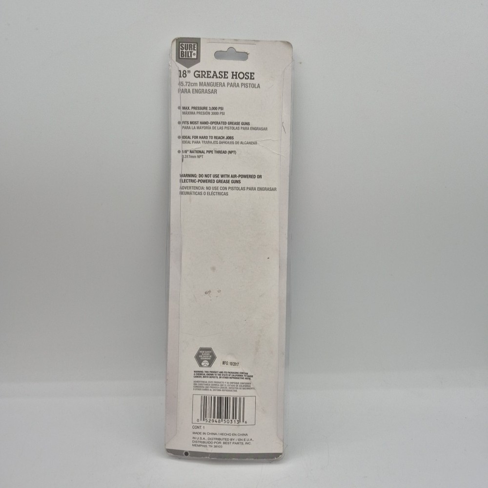 Sure Bilt 18 Inch Grease Hose GH-18